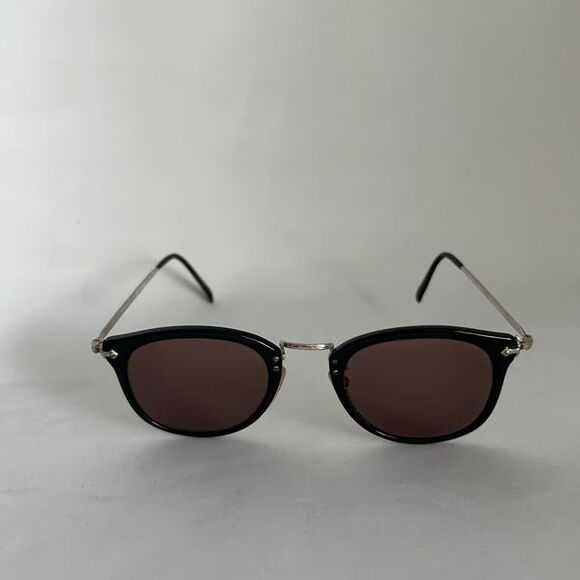 Oliver Peoples COVVE 507C Vintage Sunglasses Black Silver Frame Brown Lens main image 10